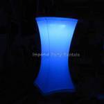 30“ Cocktail Table with Spandex Cover and LED, Solid or Changing Color Light